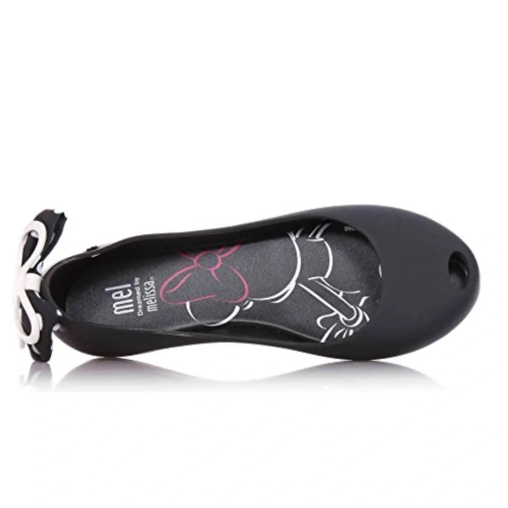 MINI MELISSA x Disney Minnie Mouse Ultragirl Ballet Flat Black Sz 1
